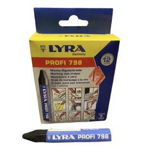 Олівець маркувальний LYRA 798 PROFI 12 мм на восковій основі, чорний 
